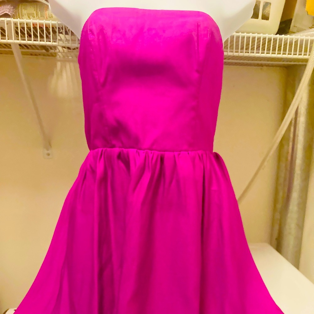 Strapless mini dress